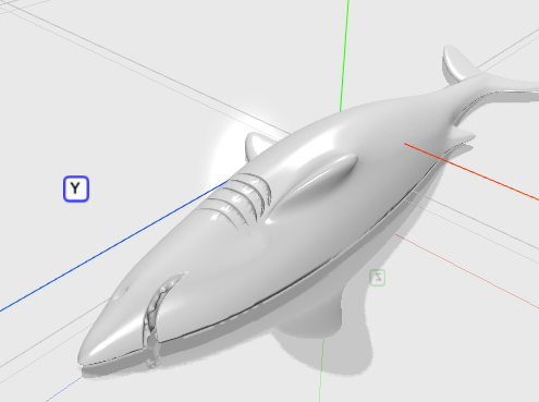 rekin połowa model 3d