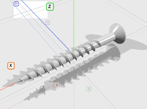 wkręt do drewna model 3D